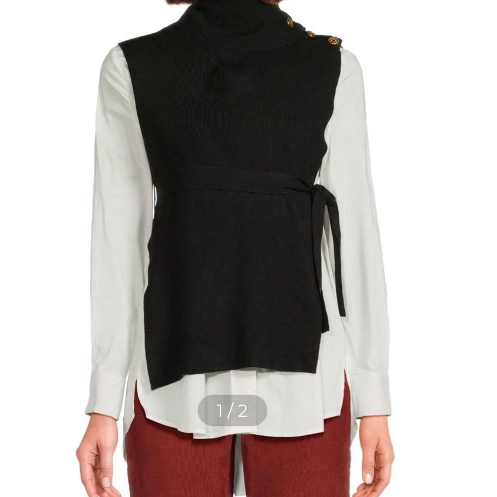 Avantlook Layered Knit Vest with Shirt
